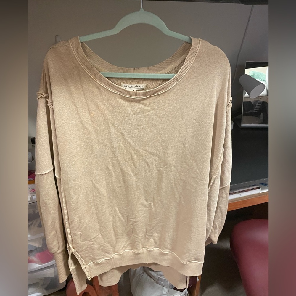 free people Camden sweater in Morning Oat